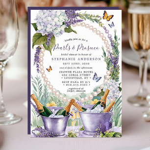 Convites Chuva de Pérolas e Prosecco Jardim Chá de Noiva