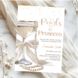 Convites Chuva de Pérolas e Prosecco para Noiva
