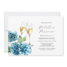 Chuva de Pétalas Azuis e Chá de Noiva com Prosecco
