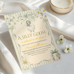 Convites Chuva de Pétalas Boho Daisy, Ganso Bobo, Verde, Ch