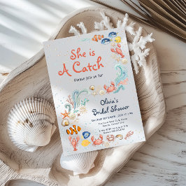 Convites Chuva de Pétalas de Água Ela é Chá Ocean Tema Chá