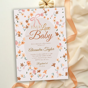 Convites Chuva de Pétalas de Flor Silvestre Menina Baby Sho