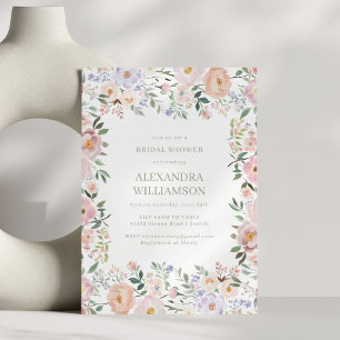 Convites Chuva de Pétalas de Flores em Aquarela Suave para