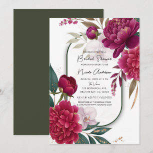 Convites Chuva de Pétalas Jardim Floral Glamour Chá de Noiv