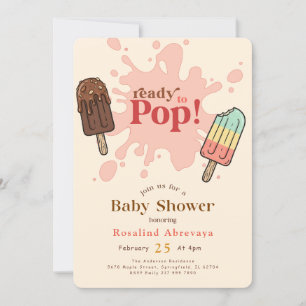 Convites Chuva de Picolés para Bebê Moderna e Pronta para C