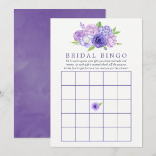 Convites Chuva de Prêmios Floral em Aquarela Violeta Ultra