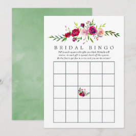 Convites Chuva de Prendas Floral de Noiva de Outono Bingo