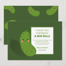Chuva de Presente do Bebe Big Dill Green Pickle Ob