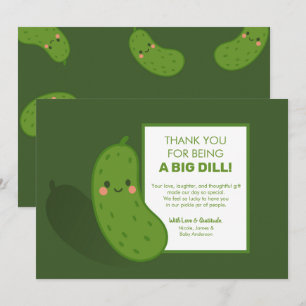 Convites Chuva de Presente do Bebe Big Dill Green Pickle Ob