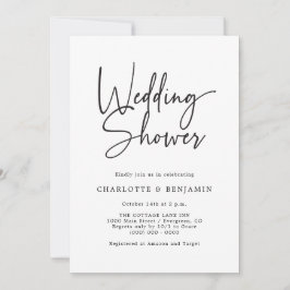Convites Chuva de Presentes de Casamento com Roteiro Simple