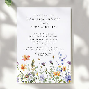 Convites Chuva de Presentes de Jardim de Flores Silvestres 