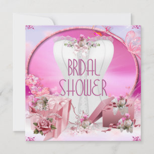 Convites Chuva de Presentes de Noiva Lindo Corset Branco Ro