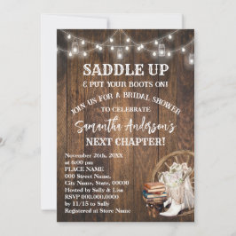 Convites Chuva de Presentes de Noiva Saddle Up Coloque Suas