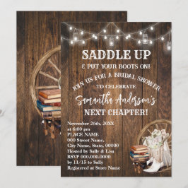 Convites Chuva de Presentes de Noiva Saddle Up Coloque Suas
