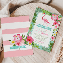 Chuva de Presentes de Noivado de Flamingo Tropical