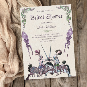 Convites Chuva de presentes medieval dos cavaleiros