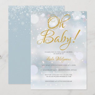 Convites Chuva de Primeiro Neve Oh Bebê Baby Shower