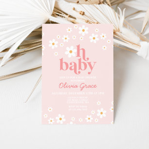 Convites Chuva de Rosa Retro Baby Shower