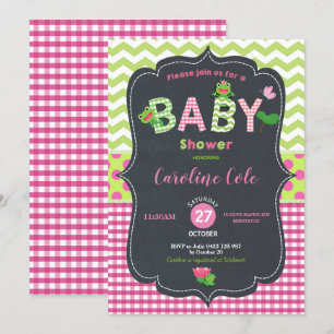 Convites Chuva de Sapo Chá de Bebê Menina