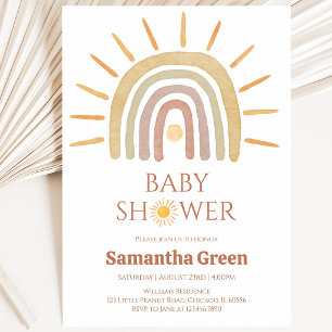 Convites Chuva de Sol Baby Shower