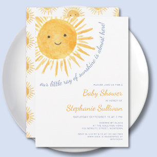 Convites Chuva de Sol Baby Shower
