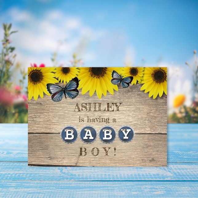 Convites Chuva de Sol Baby Shower | Menino (Criador carregado)