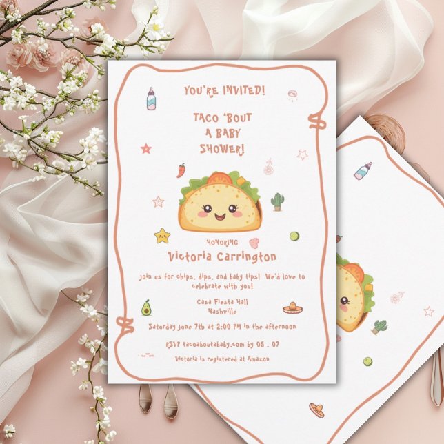 Convites Chuva de Taco para Baby Shower (Criador carregado)