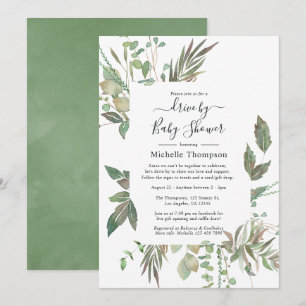 Convites Chuva de Verde Água Bridal ou Baby Shower