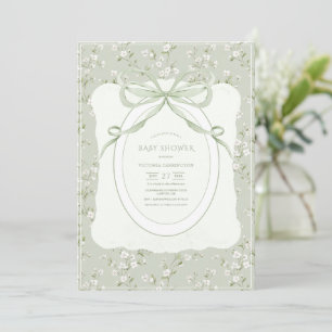 Convites Chuva de Verde Fantasia Floral Vintage Churrasco d