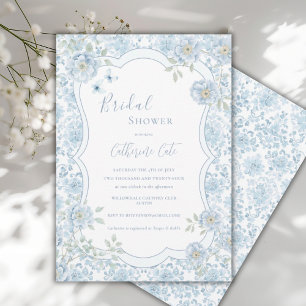 Convites Chuva Floral Caprichosa Elegante Chá de Noiva
