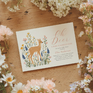 Convites Chuva Floral do Bosque Baby Shower