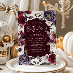Convites Chuva Floral para o Bebê Chá de Bebê de Halloween