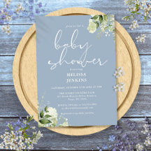 Chuva Floral Verde Menino Azul Baby Shower