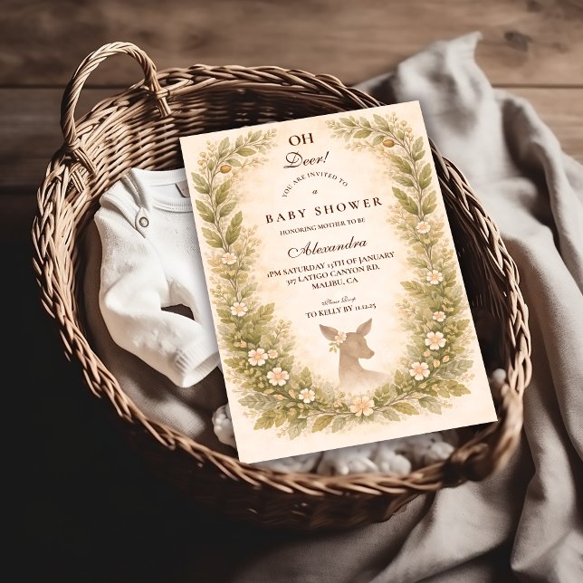 Convites Chuva Floresta Baby Shower (Criador carregado)