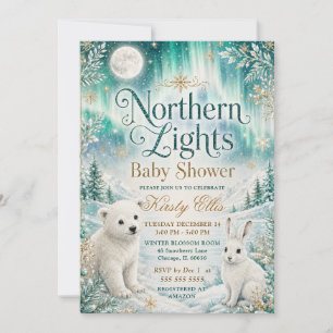 Convites Chuva Polar de Luzes Baby Shower