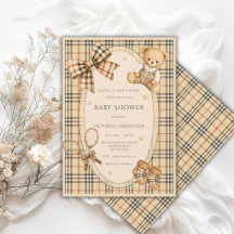 Chuva Preto Xadrez Servindo Amor Baby Shower