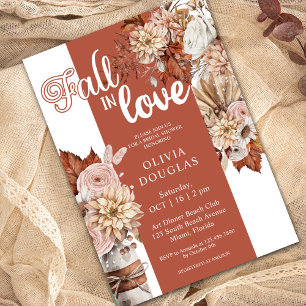 Convites Chuva Romântica de Amor Boho Floral Nupcial