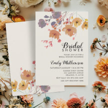 Chuva Romântica de Outono Floral e Botânica para C
