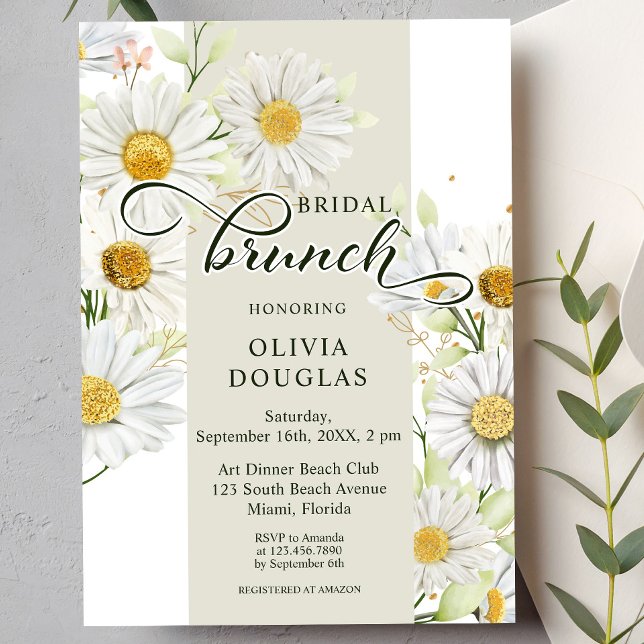 Convites Chuva Romântica Floral Botânica de Margarida Ornit (Criador carregado)