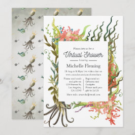 Convites Chuva Virtual de Algas Marinhas Náuticas