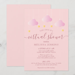 Convites Chuva Virtual Online à Distância pelo Correio Rosa