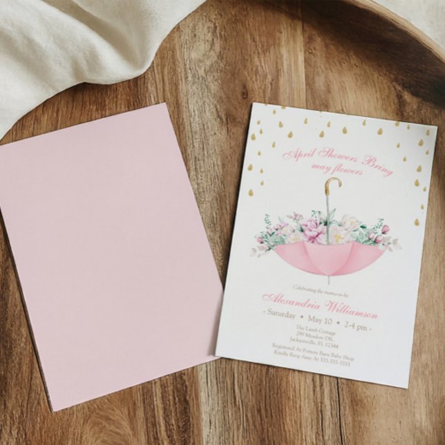 Convites Chuvas de abril trazem flores de maio Bebê de guar (Criador carregado)