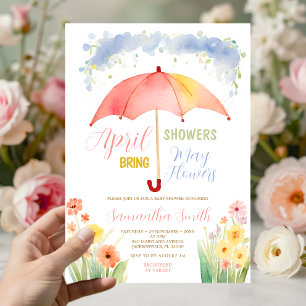 Convites Chuvas de Abril Trazem Flores de Maio Guarda-Chuva