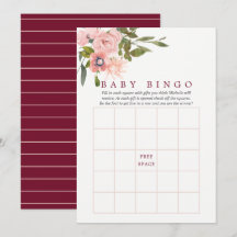 Chuveirinho de Bebê Bingo Floral Cor de Rosa e Bor