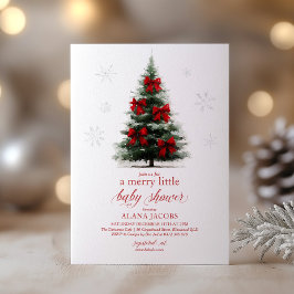 Convites Chuveirinho de Bebê Natal Feliz Árvore de Natal
