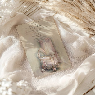 Convites Chuveiro de Bebê berço de bebê Shabby Chic