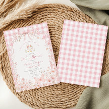 Chuveiro de Bebê Floral Rosa Bege Silly Goose Xadr