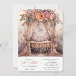 Convites Chuveiro de Bebê Mobile Dreamcatcher para Berço Bo