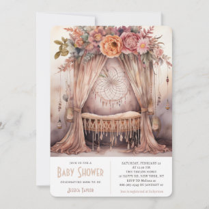 Convites Chuveiro de Bebê Mobile Dreamcatcher para Berço Bo