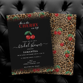 Convites Chuveiro de Noiva Estampa de Leopardo Guepardo Cer
